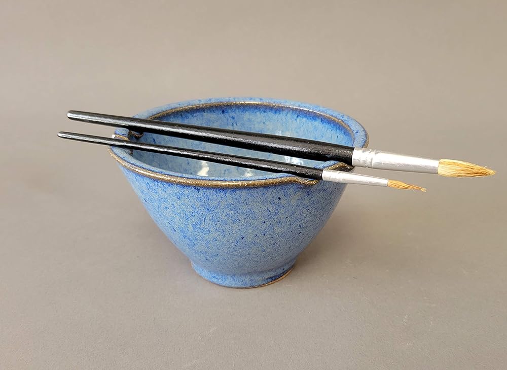 Paint Watercolor Bowl Brush Holder Rest Stand Creative