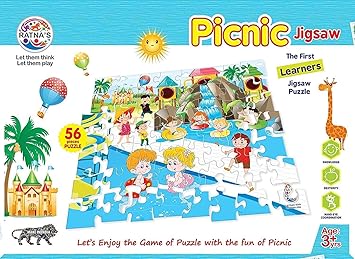 Ratnas Educational Jigsaw Puzzle Range for Kids (Picnic)