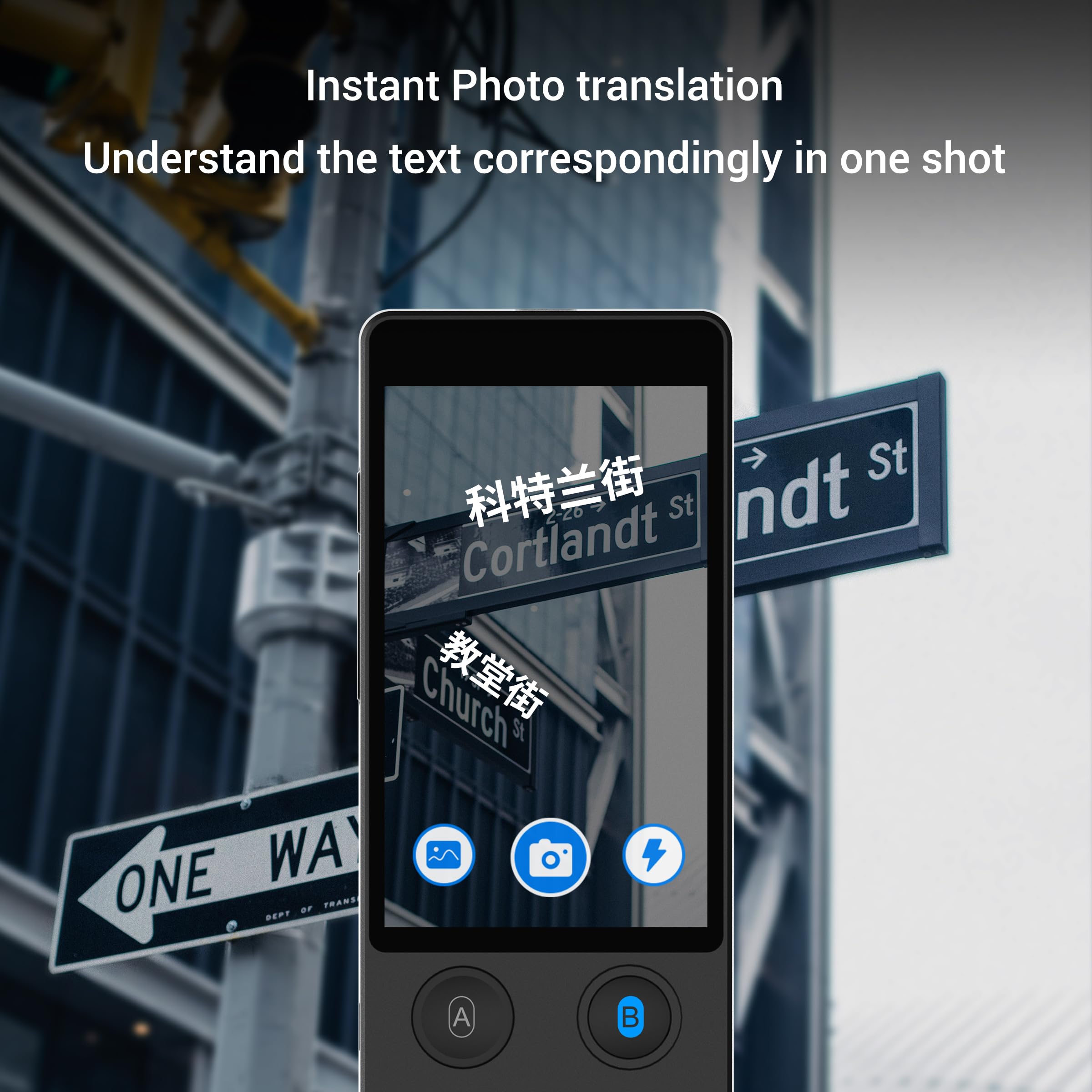 ANFIER Language Translator Device 144 Languages and Accents with 3.7 inch Touchscreen [Latest Generation Smart Translator-W12] AI Image Translator Device Portable Two-Way Voice Translator W12 Black