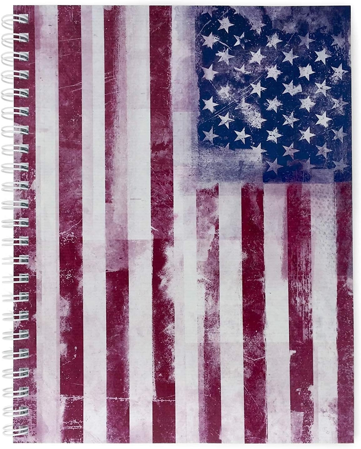 Monster Stationery - A4 Lined Notebook & Matching Neoprene Pencil Case - Made in UK - Distressed Flag Series - Stars and Stripes - Image 3