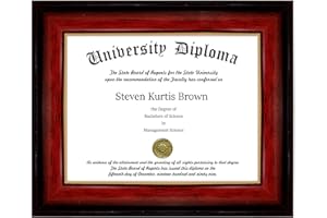 Single Diploma / Document Frame for 17" wide x 11"Tall Diploma