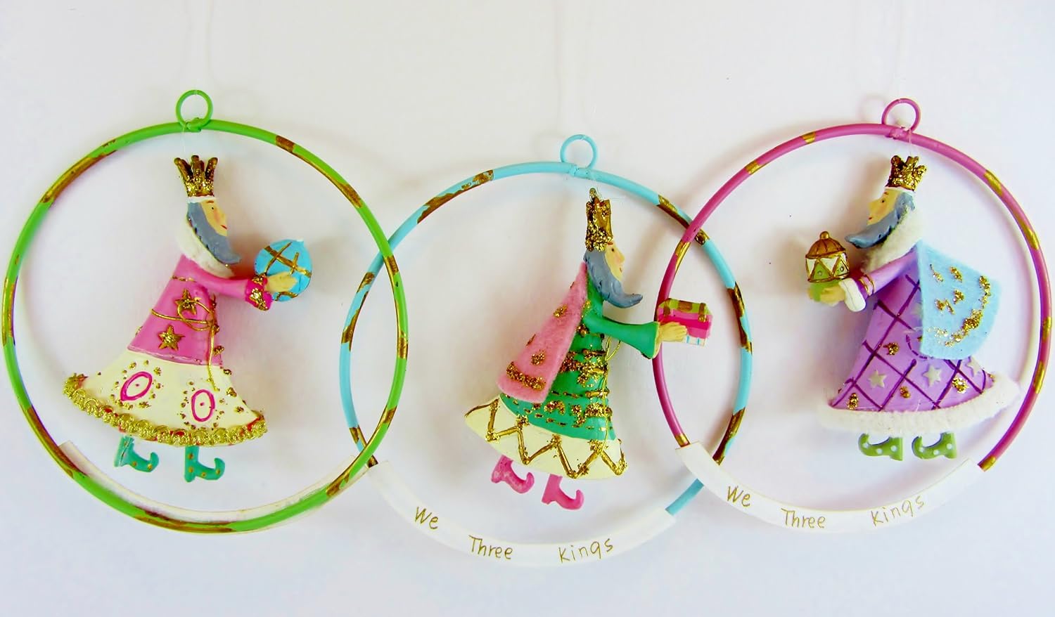Gisela Graham Christmas We Three Kings Resin And Fabric