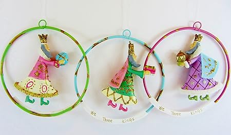 Gisela Graham Christmas We Three Kings Resin And Fabric
