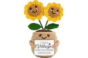 Lucagift Thank You Gifts for Women - Christmas Appreciation Gifts for Coworkers, Boss, Manager, Mentor, Daycare Provider, Nanny, Teacher, Nurse - 5.51'' x 3.94'' It Takes A Village Doll Crochet