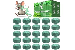 KOOSA Pest Rodent Repellent, 25 Pack Peppermint Oil Mouse Traps Balls for Rat Mice, Ant, Roach, Spider, Squirrel, Insect Control Mouse Deterrent for Indoor Outdoor Use, for Garden & Home, Family & Pet Safe