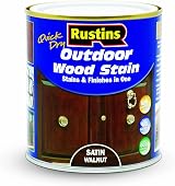 Rustins Quick Dry Outdoor Wood Stain Satin Walnut 500ml