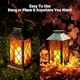 OxyLED Solar Lanterns for Outside 2 Pack IP44 Auto On Off Warm White LED view 3