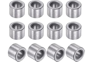 uxcell Sleeve Bearings 10mm Bore 16mm OD 12mm Length Sintered Iron Self-Lubricating Bushings 12pcs