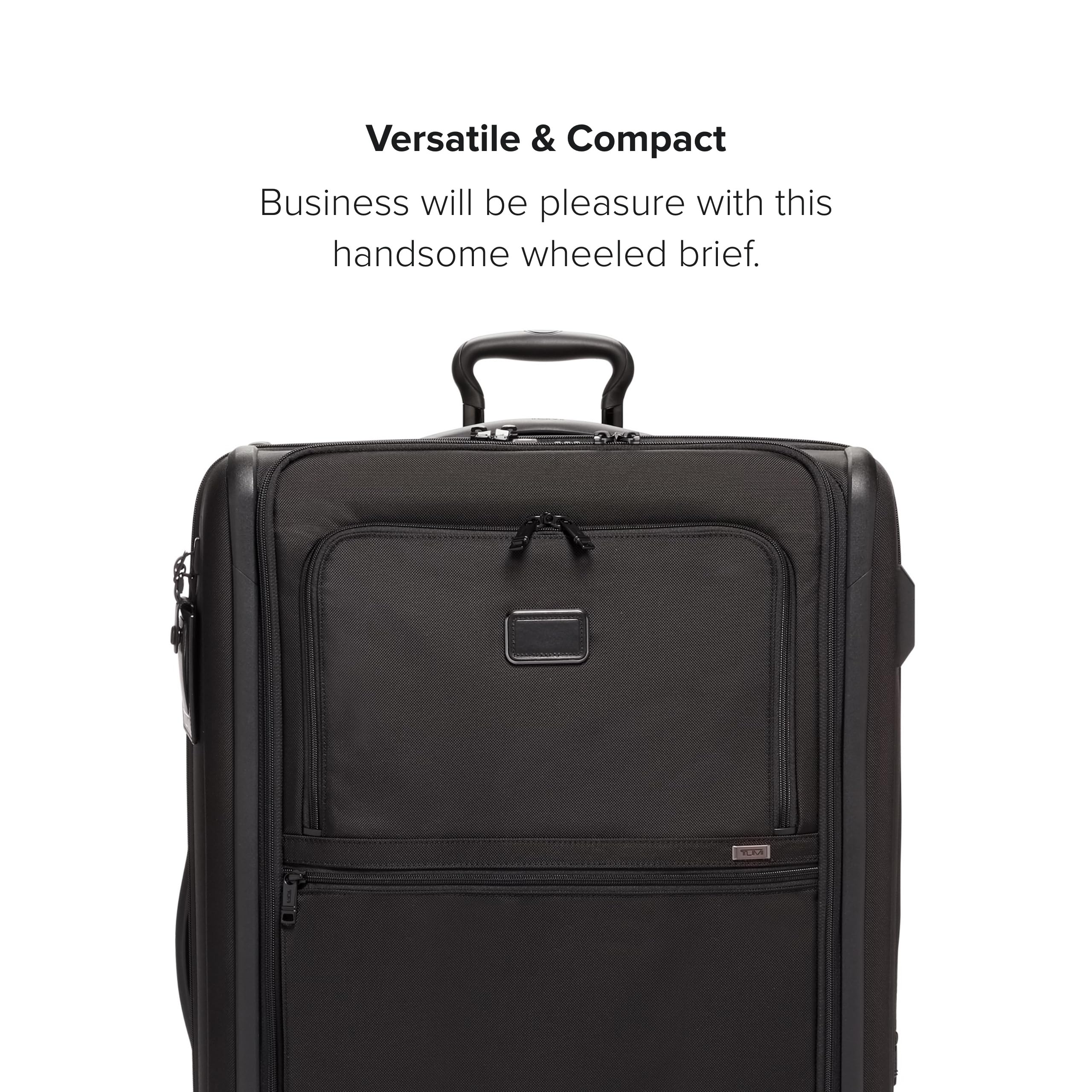 TUMI Alpha Worldwide Trip Expandable 4-Wheeled Packing Case - Extra Large Design with Zip Expansion Checked Bag - Black