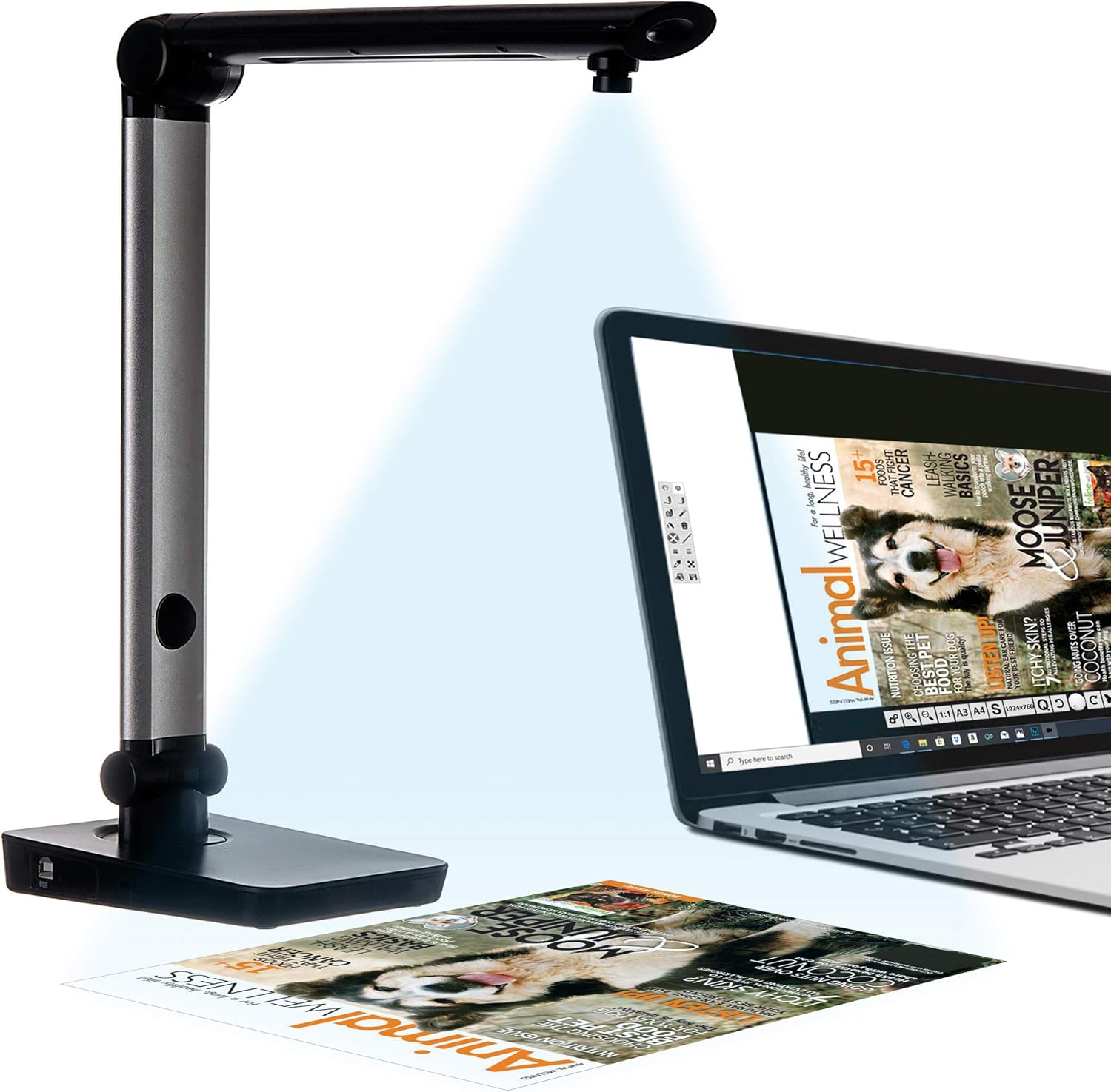 Longjoy Digital Portable Multi-Angle USB Document Camera LV-1 Series LV-1010 (Black) : Office Products