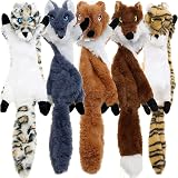 Newthinking No Stuffing Dog Toys 5 Pack Squeaky Plush Indestructible