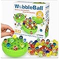 Funwares WobbleBall Marble Balancing Game – 50 Colorful Marbles Stored Inside for Easy Cleanup, Exciting Family Challenge for Kids & Adults, Fun Party Game, 1-4 Players, Perfect Holiday, Birthday Gift