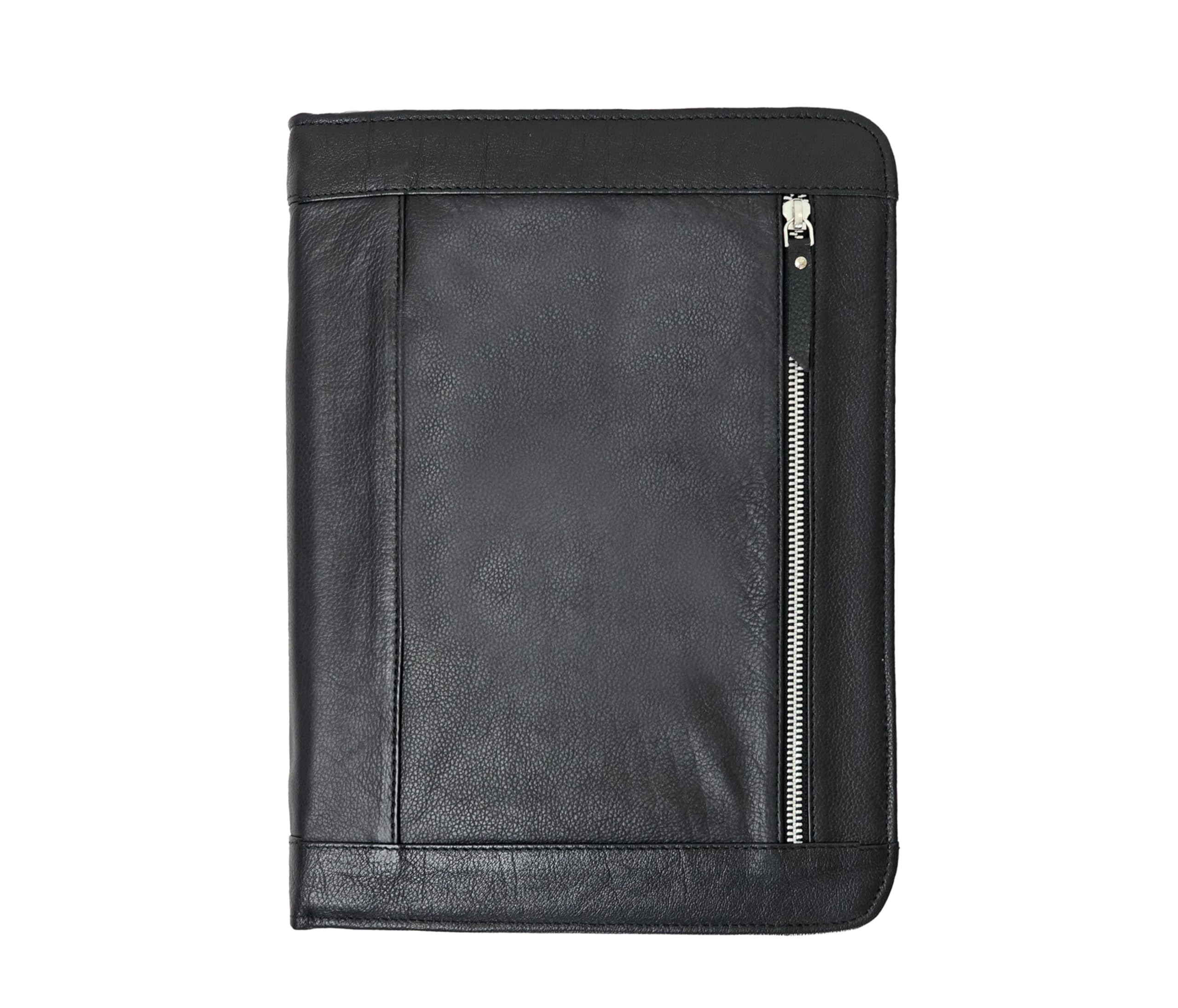 Handmade Genuine Leather Business Portfolio by Jaald | Professional Organizer Men & Women | Durable Leather Padfolio with Sleeves for documents & Notepad Compatible with Ipad pro 12.9"