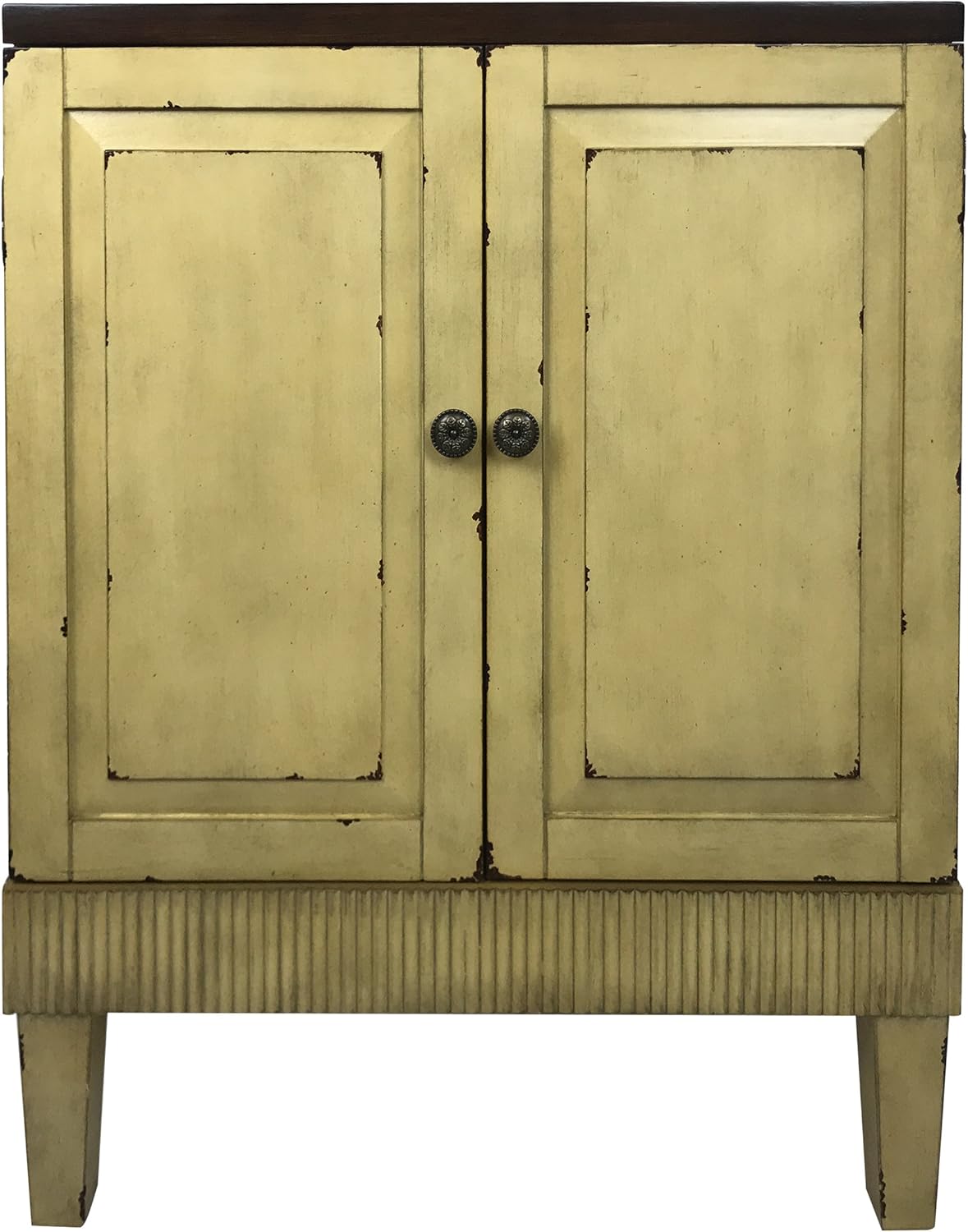 Amazon Com Callie Hand Painted Distressed Wooden Accent Cabinet