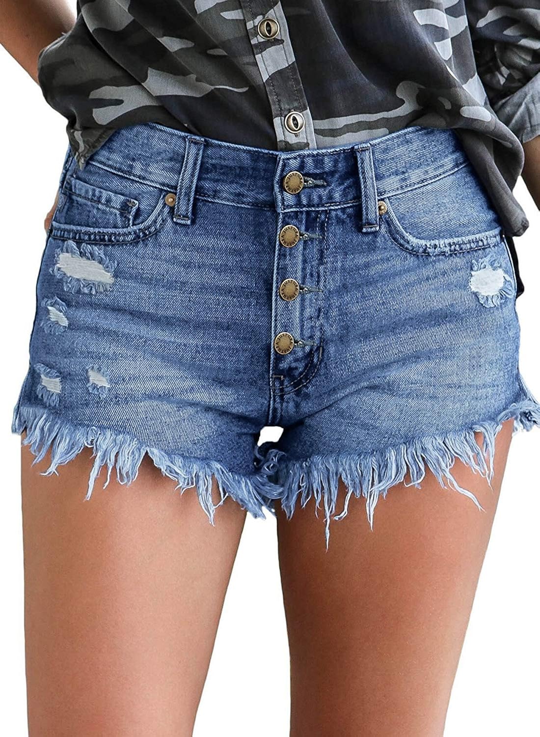 womens frayed shorts