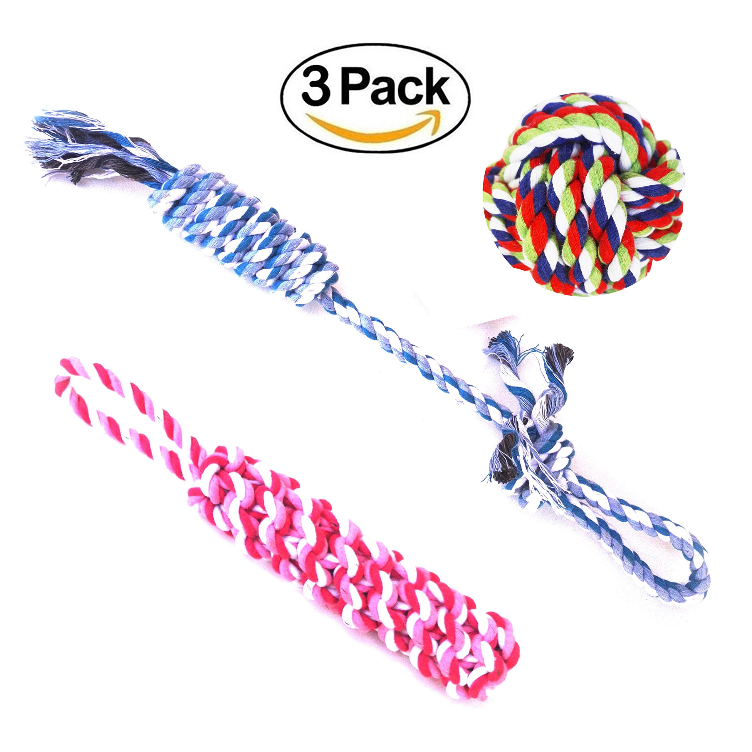 3 Sets Pet Toy, Dog Rope Toys Dog Chew Toy, Braided Rope Dog Toy, for Small and Medium Dogs