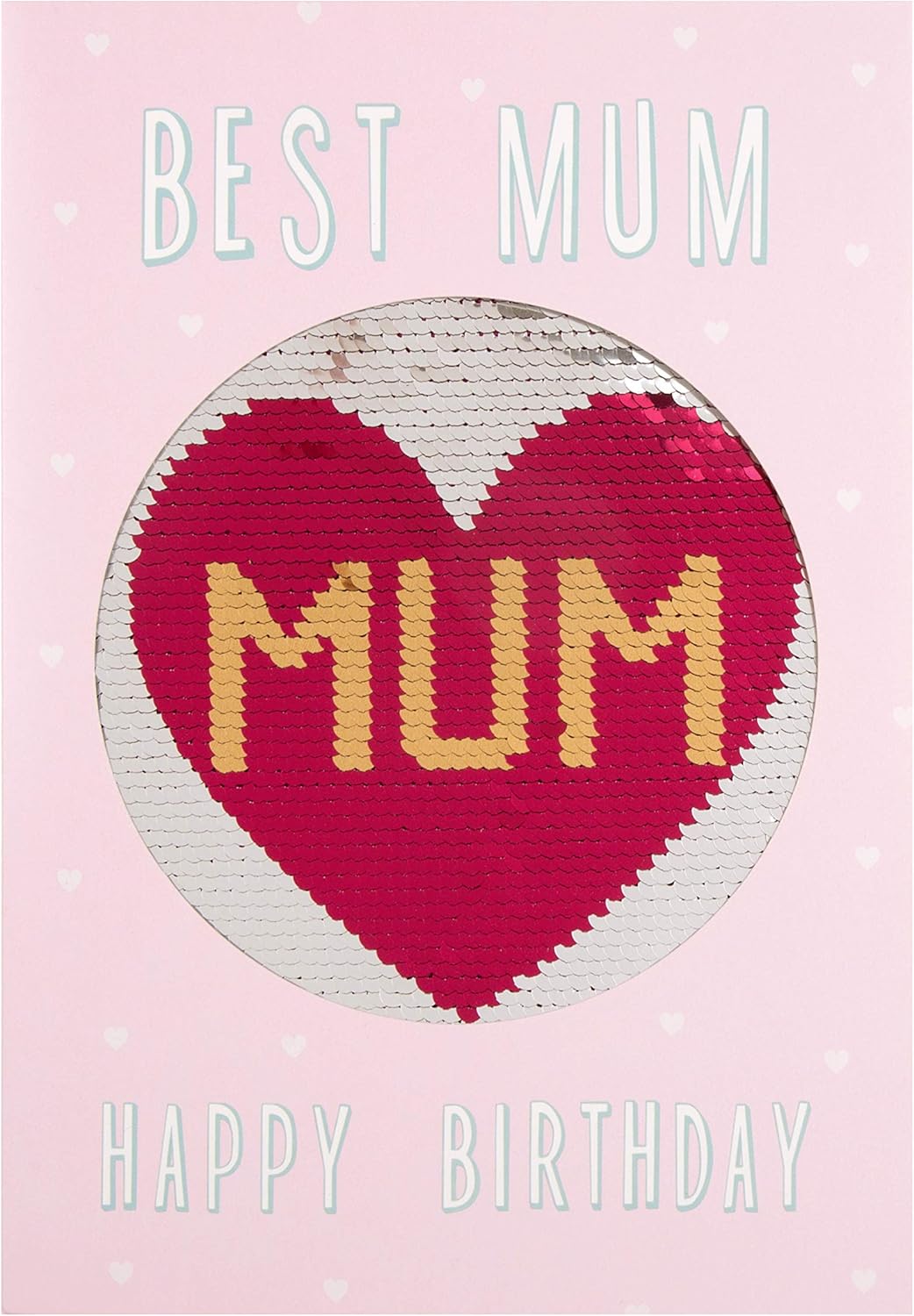 Hallmark Reversible Sequin Mum Birthday Card 'With Love' - Medium, Reversible Sequins, 22.8cm x 15.9cm - Image 4