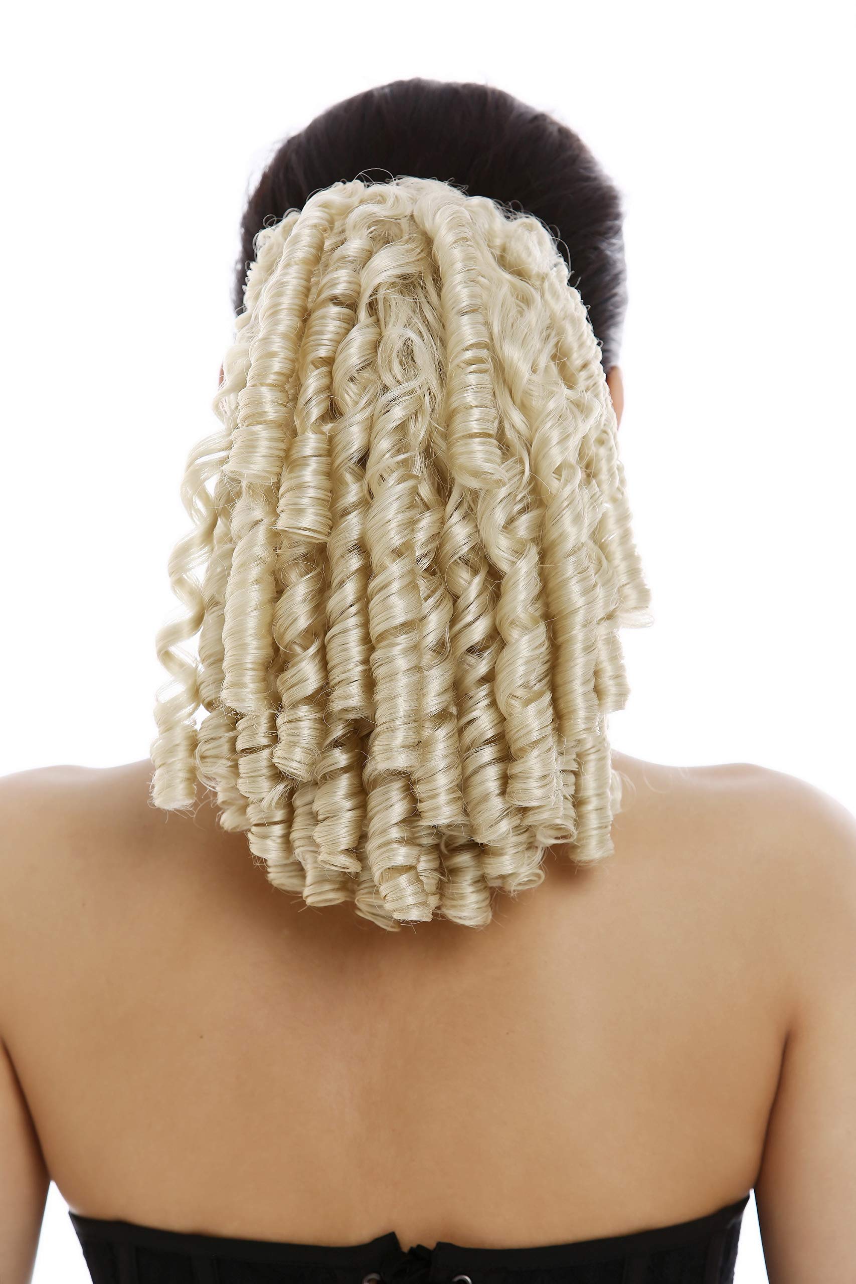 WIG ME UP - N900A+2-V-88 Ponytail Hairpiece Extensions elaborate baroque ringlets corkscrew curls voluminous light blond 12inch