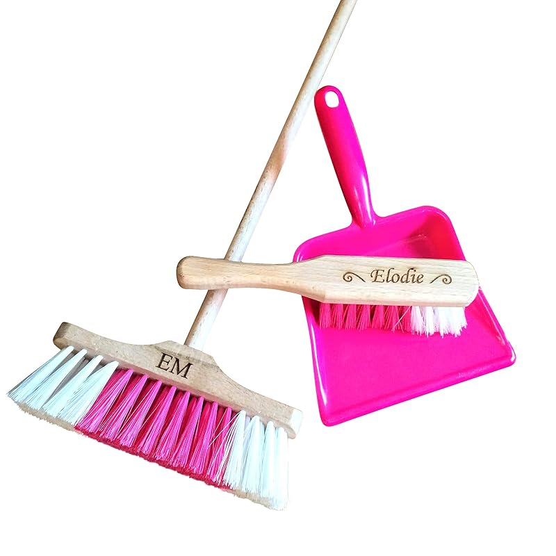 Personalised Toy Dustpan and Brush Set Your Initials and Name