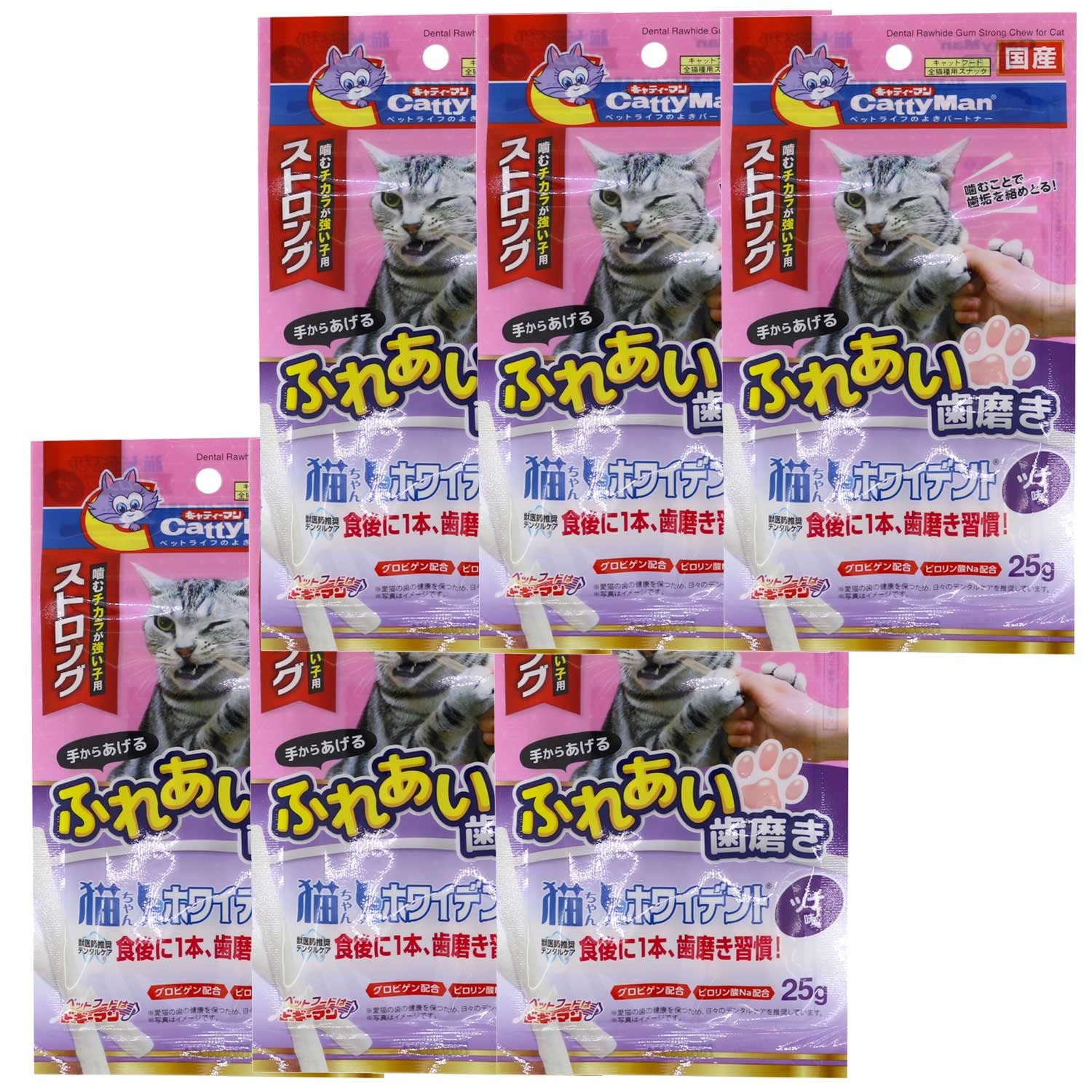 キャティーマン (CattyMan) 猫ちゃんホワイデント ストロング ツナ味 25g×6個セット商品画像