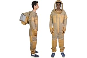 Mount Helicon 3-Layer Bee Keeper Suit for Men & Women With Gloves & 2 Veil-Ultra Breeze Bees Suits for Men Sting Proof