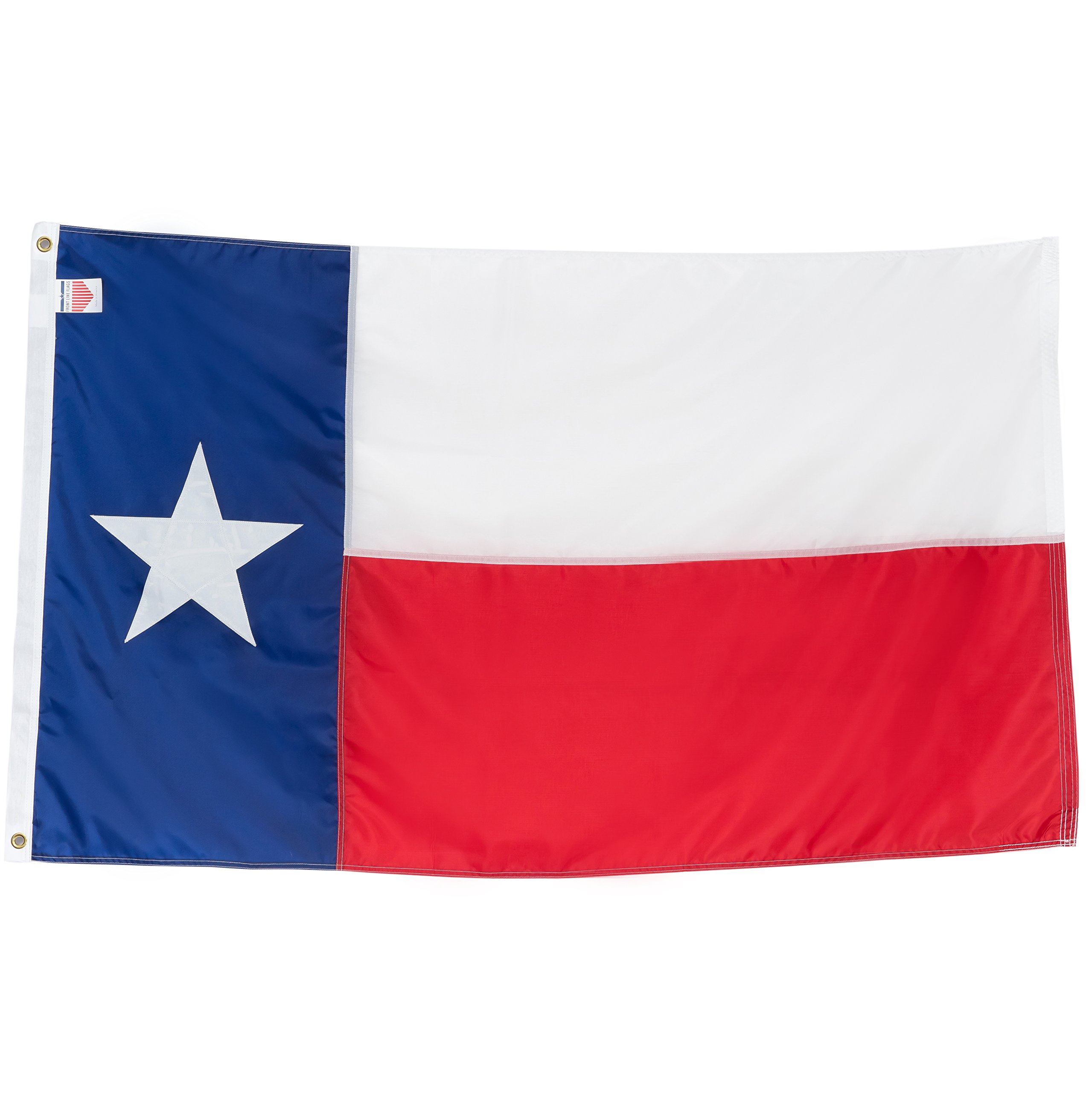 Texas State Flag 4x6 Heavy Duty TX Flag - 100% Made in USA Flags - Appliqué Nylon Lone Star Banner, Quadruple Stitched Fly End, Outdoor & Weather-Resistant, Vibrant, Brass Grommets for Easy Display