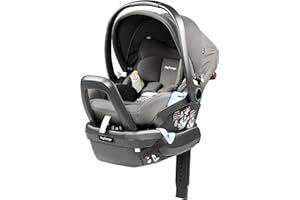 Peg Perego Primo Viaggio 4-35 Lounge - Reclining Rear Facing Infant Car Seat - Includes Base with Load Leg & Anti-Rebound Bar - for Babies 4 to 35 lbs - Made in Italy - Mercury (Grey)