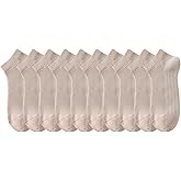 Mens Low Cut Athletic Socks Ankle Socks 5 Pairs, Breathable and Comfortable Mens Sports Cotton Socks, Khaki