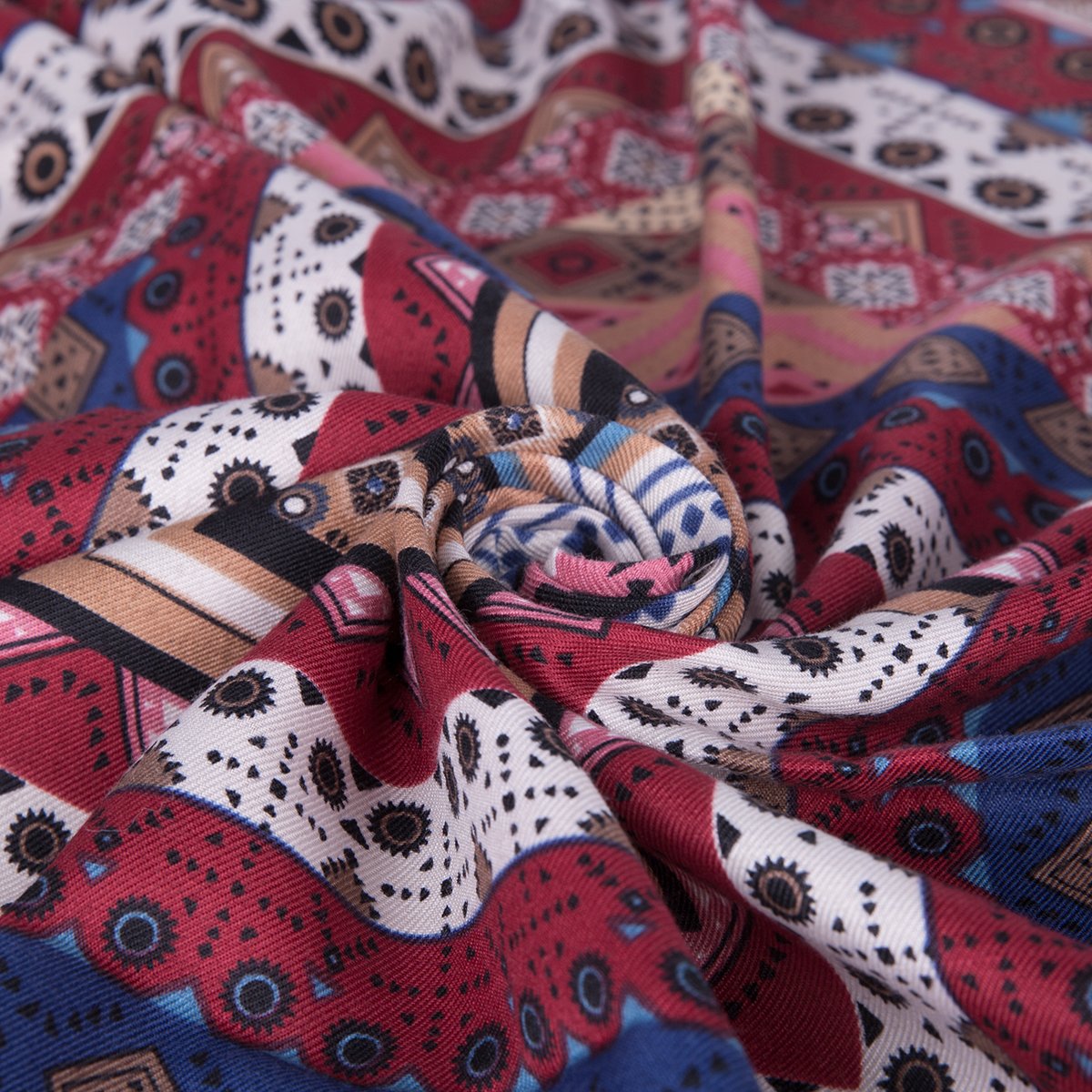 EVRFELAN Women Boho Scarf Tassel Shawl Tapestry Tablecloth Beach Towel Picnic Throw Wall Hanging Yoga Mat Ladies Cotton Scarves by Popular Handicrafts (Red2)