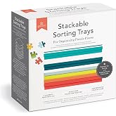 Galison - Puzzle Sorting Tray Set for Adults | Puzzle Accessory, Puzzle Piece Organizer, Recycled Paper, No Dust, Tray Size: 7.7 x 7.7"