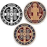 (3 PCs) St Benedict Medal Sticker Saint Benedict Stickers Christian Catholic Gift Waterproof Vinyl Sticker Decal for Laptop Water Bottle Hardhat 3 Inches