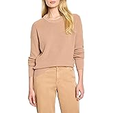 NIC+ZOE Womens Shaker Stitch Crew Neck Sweater