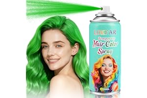 BEFIVECOK Green Hair Spray Temporary Hair Color Spray for Women Men, Washable Temporary Green Hair Dye Paint Wax Hairspray for Halloween Beetlejuice Joker Cosplay Festival Party Costume Makeup, 4.06 oz