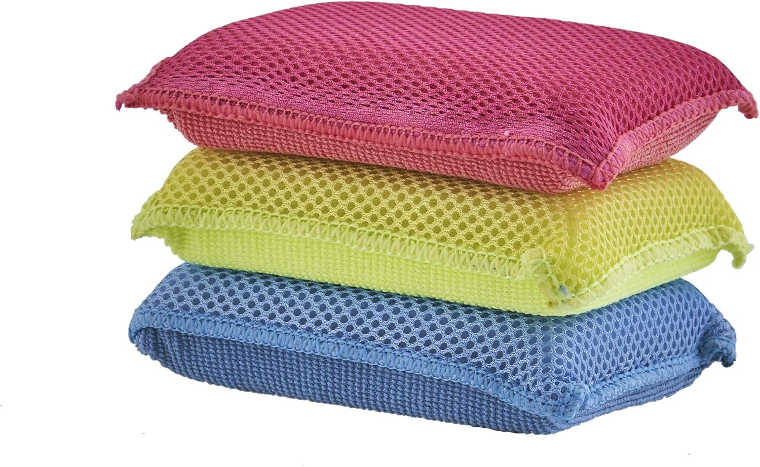 Superio Miracle Microfiber Sponges for Kitchen (6 Pack) Red Yellow Blue