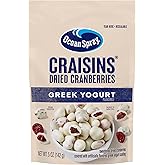 Ocean Spray Greek Yogurt Covered Craisins, Greek Yogurt Flavored Covered Cranberries, Dried Fruit, 5 Oz Pouch