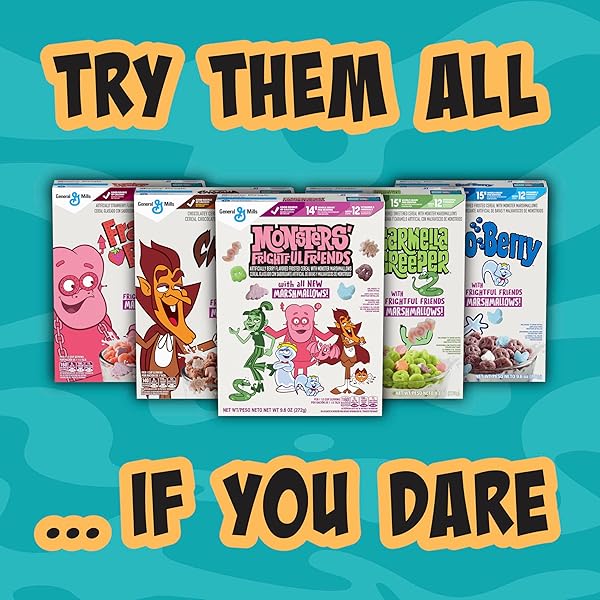 BOO BERRY CEREAL WITH MONSTER MARSHMALLOWS, KIDS BREAKFAST CEREAL, LIMITED EDITION, MADE WITH WHOLE GRAIN, FAMILY SIZE, 16 OZ