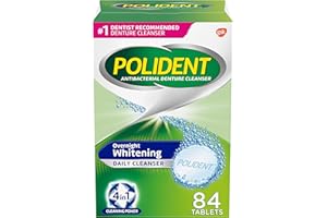 Polident Overnight Denture Cleanser, 84 Count