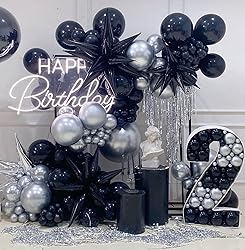 10pcs 18 inch Metallic Silver Balloons, Thick Latex