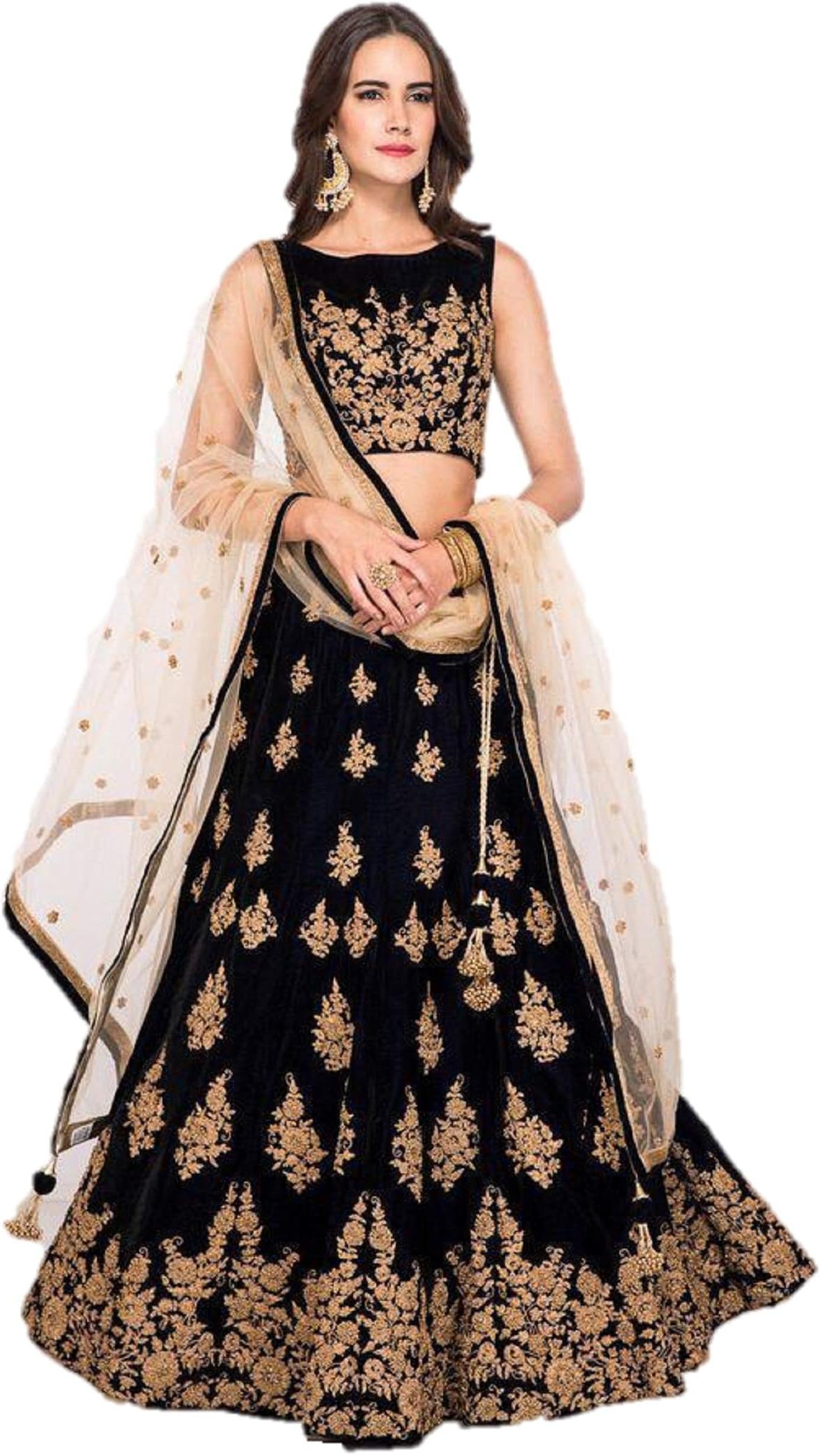 Infamiss Tapeta Silk WIth Heavy Embroidered Work Women's Lehenga Choli Semi Stiched
