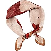 YOUR SMILE 100% Mulberry Silk Neck Scarf 21"x21" Small Square Head Scarves Hair Wraps for Women Gift Packed