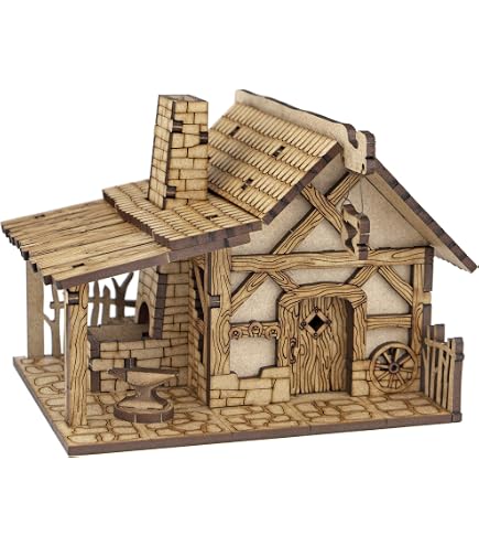 TowerRex Bastion D&D Terrain Set - Barrack Buildings For Tabletop RPGs Like Dungeons & Dragons, Warhammer