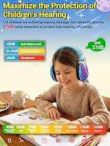 Dr.meter Ear Defenders Children, Noise Reduction 27.4 dB, Adjustable Headband view 4