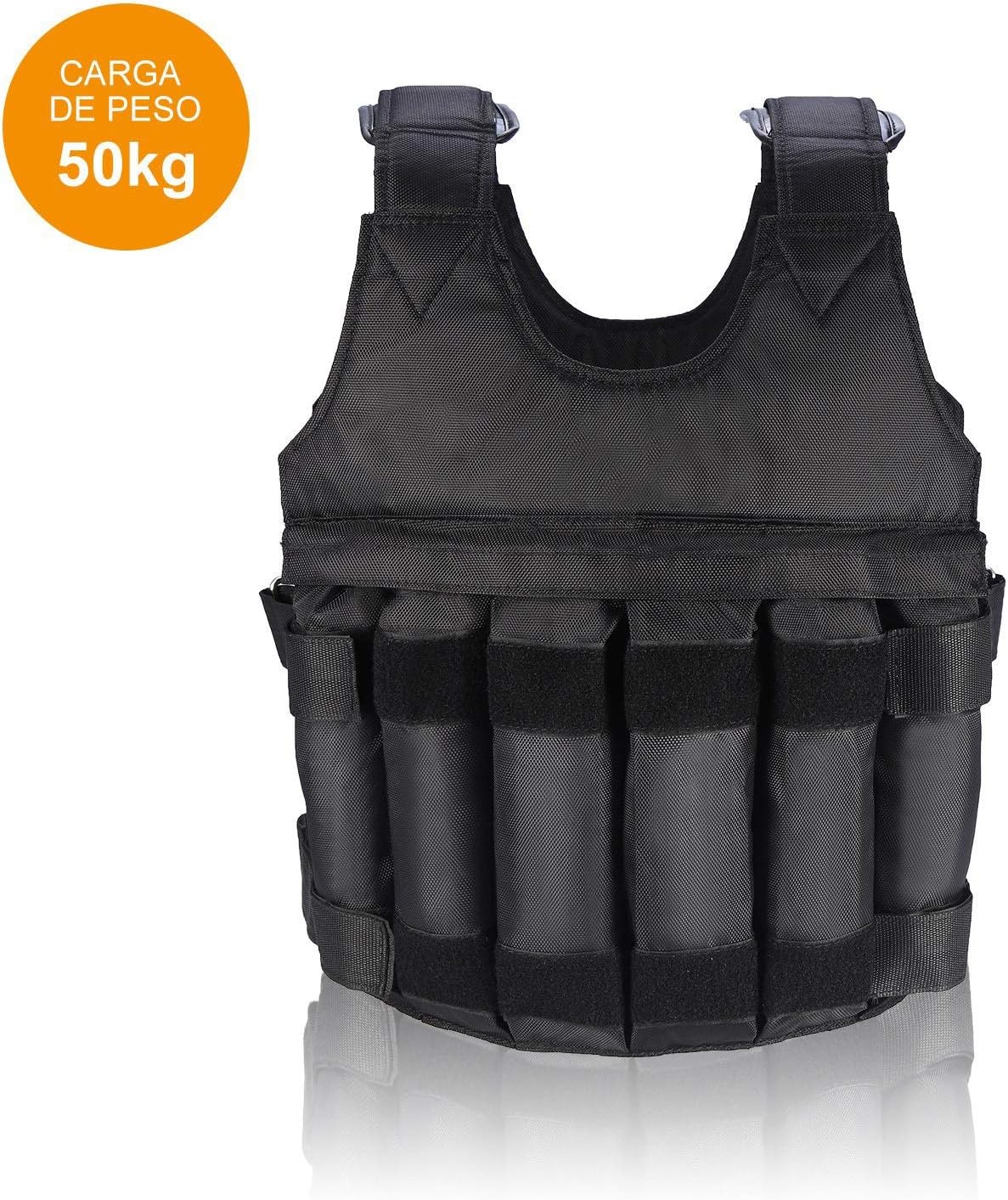 Adjustable Weighted Vest - 110LB 50KG Adjustable Workout Weighted Vest Exercise Strength Training Fitness