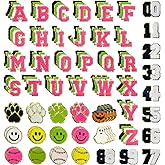 156Pack Chenille Letter Patches Self Adhesive for DIY Crafts, Backpacks,Hats&Holiday Decor, 26 Chenille Letters and Number Patches as Christmas Gift