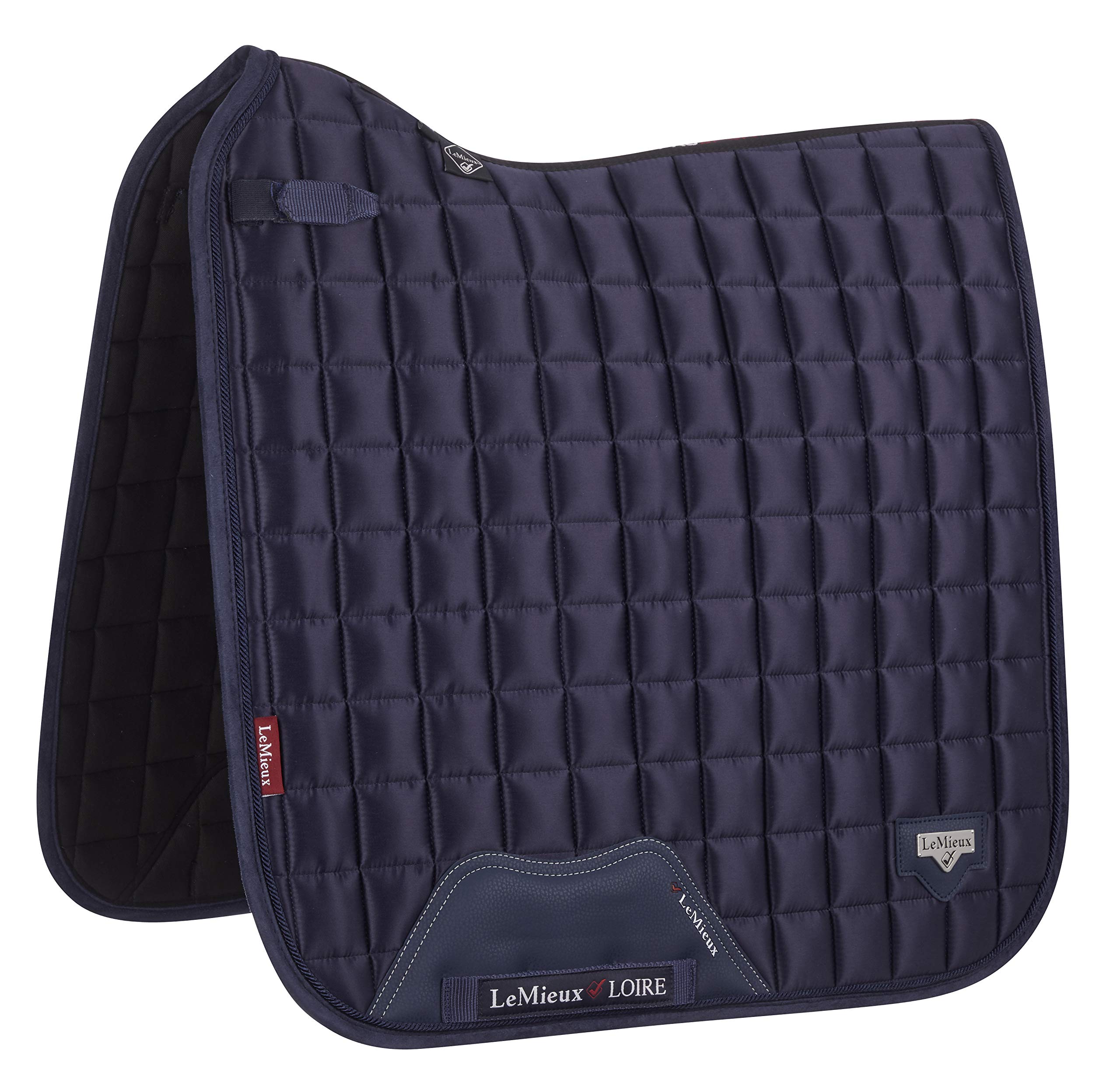 LeMieux Dressage Loire Classic Square Saddle Pad - Saddle Pads for Horses - Equestrian Riding Equipment and Accessories (Navy - Large)