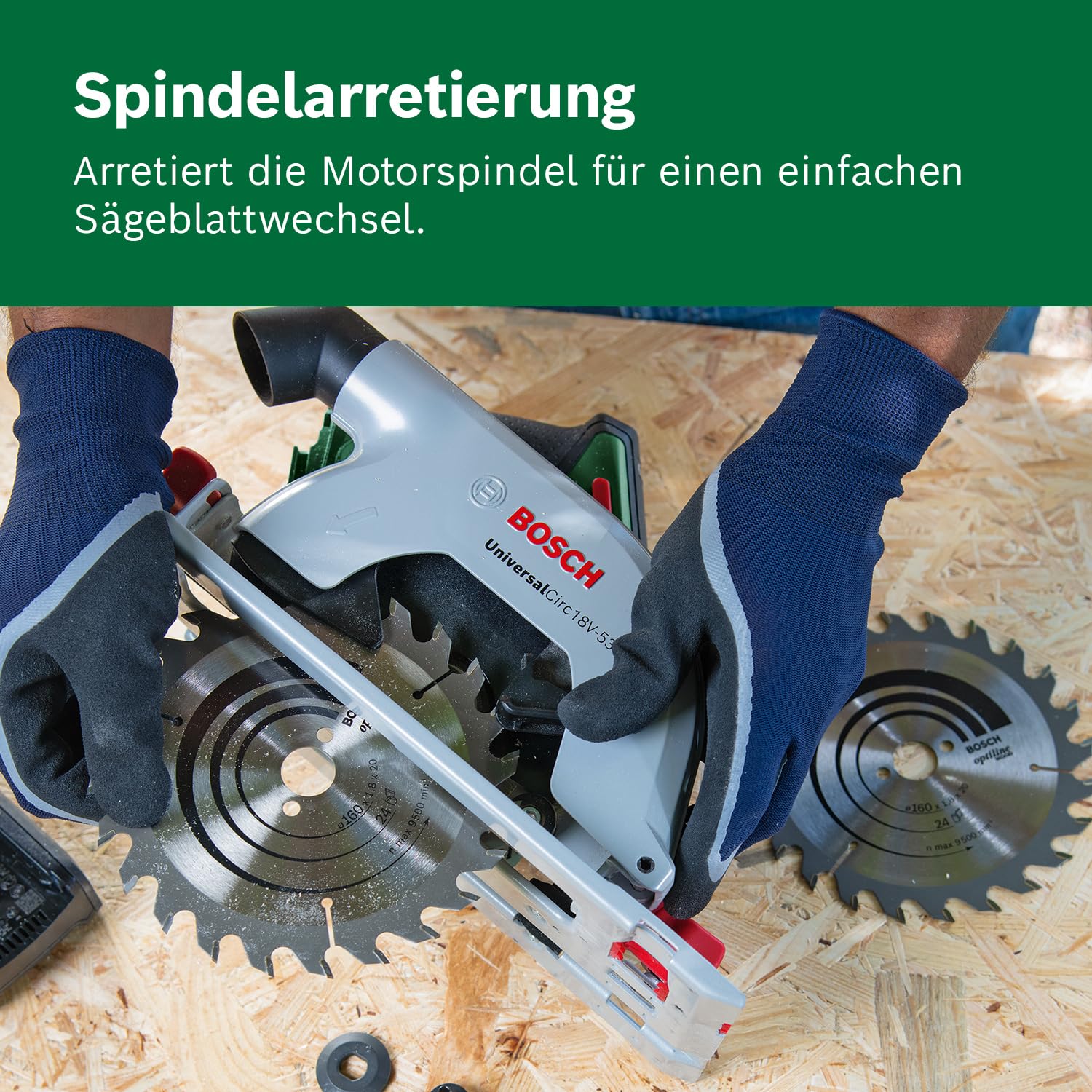 Bosch Akku-Kreissäge UniversalCirc 18V-53 (Präzises Sägen in jedem Holzmaterial; max. Schnitttiefe 53 mm; 2 tlg. Führungsschienenset; 18 Volt System; ohne Akku) – Amazon Edition 4