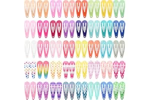 Toddler Hair Clips, Funtopia 80 Pcs (1.2 Inch, 3cm) Cute Mini Snap Hair Clips for Baby Girls Kids, Colorful Small Snap Barrettes Metal Barrette for Fine Hair