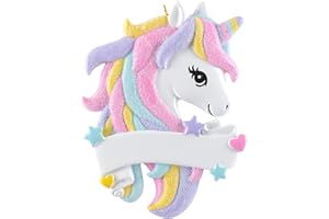 MAXORA Personalized Unicorn Christmas Ornament - Colored Unicorn Horse Christmas Tree Ornament 2024 - - Unicorn Keepsake Gift for Baby Girl Christmas Ornament Holiday Decoration