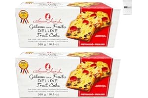 Value Bundle: LAURA SECORD DELUXE FRUIT CAKE - Pre-Sliced (Pure Butter & Cherries from Provence) - Christmas Treat - Snacks f