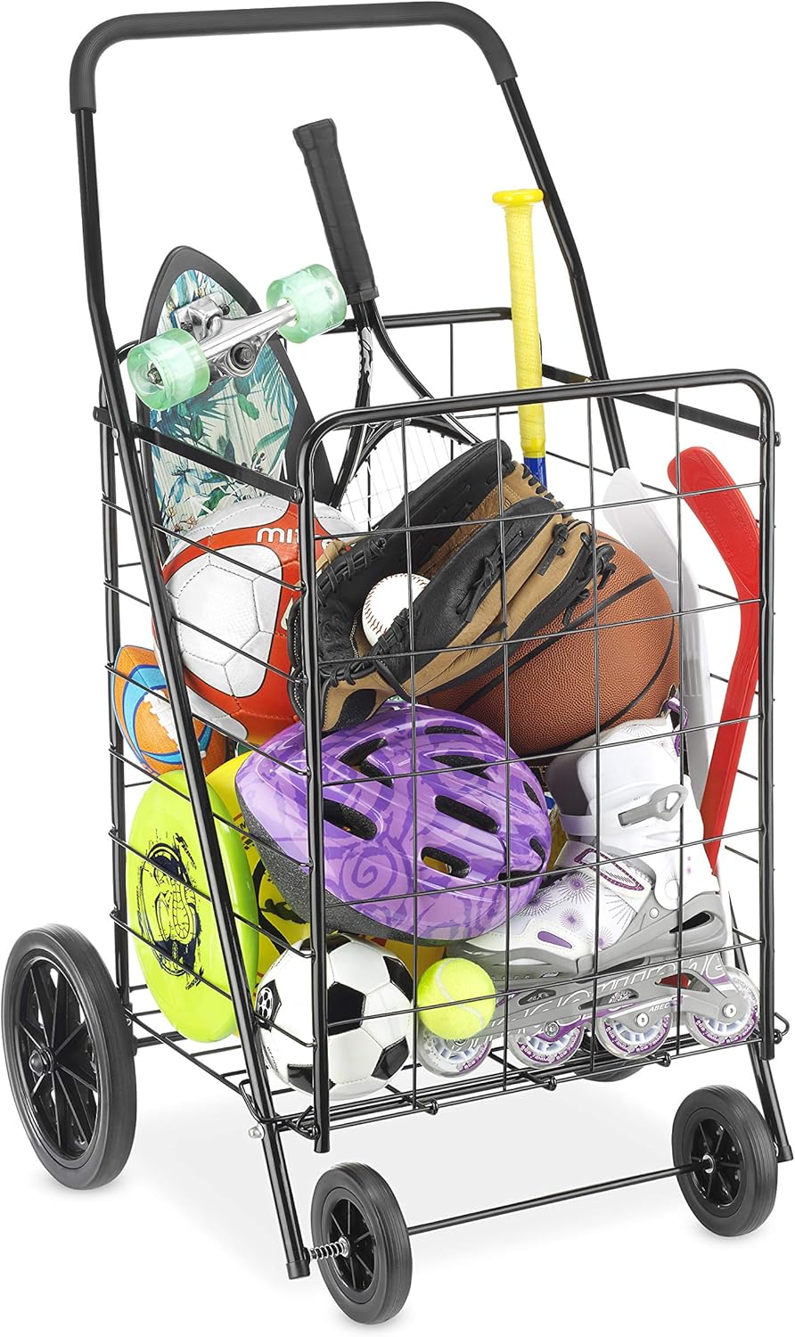 Whitmor Deluxe Utility Cart, Extra Large, Black: Home & Kitchen
